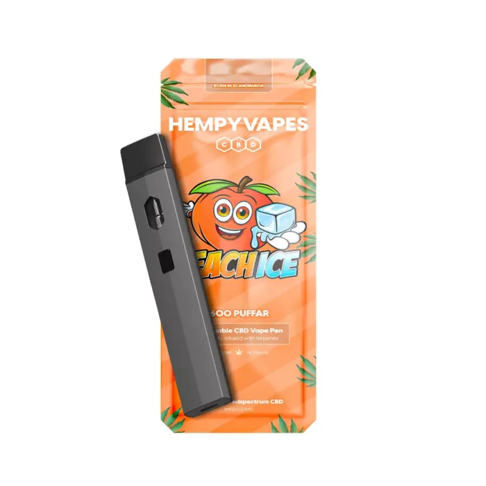 CBD vape - Peach Ice engångsvape 1ml